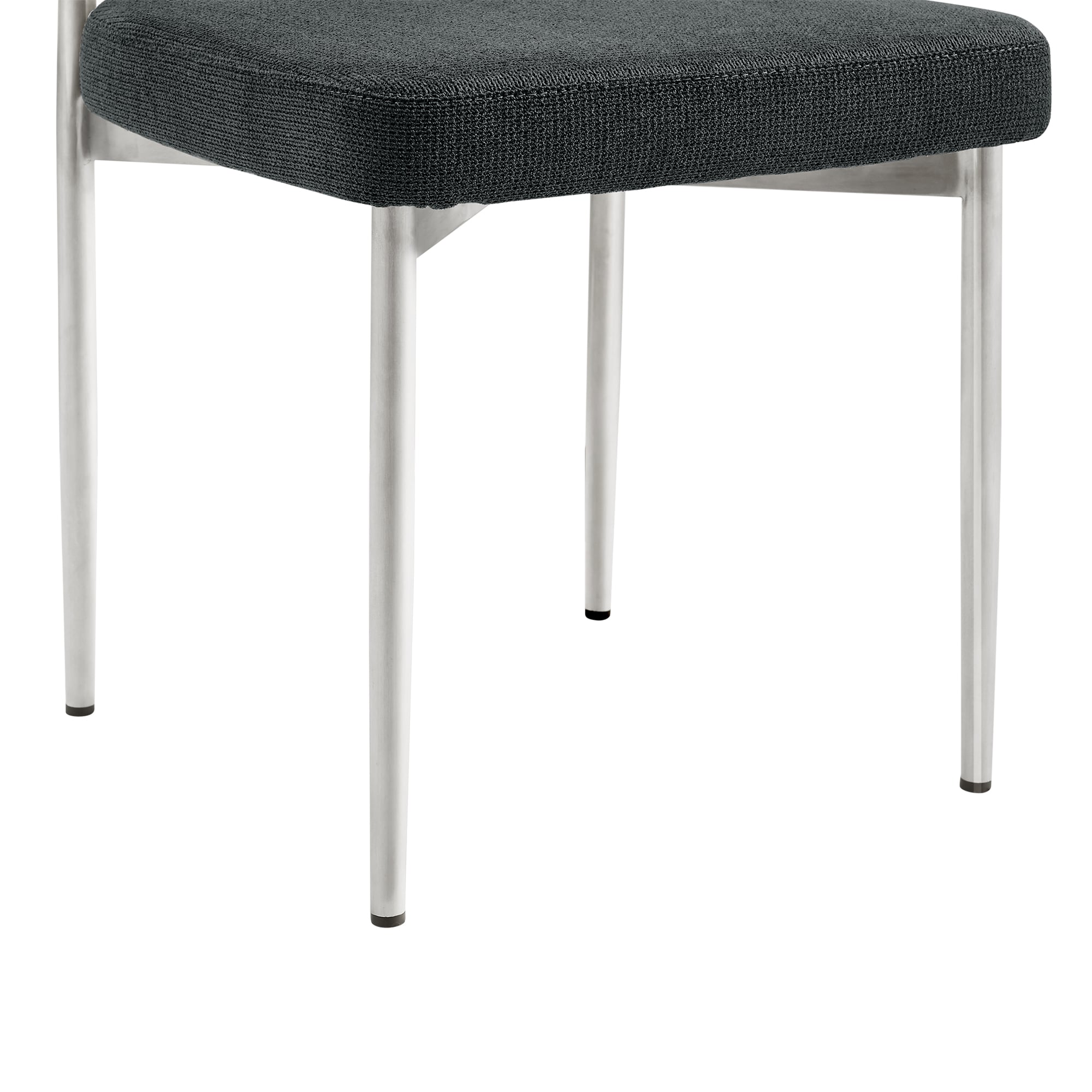 Armen Living Shannon Metal Open-Back Upholstered Dining Chair