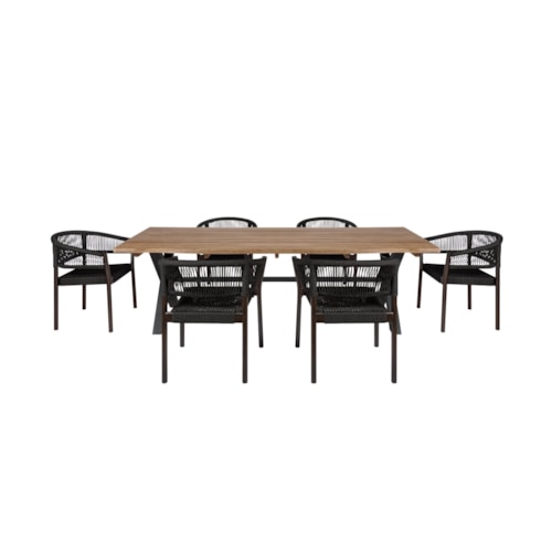 Contemporary 7 Piece Outdoor Dining Set