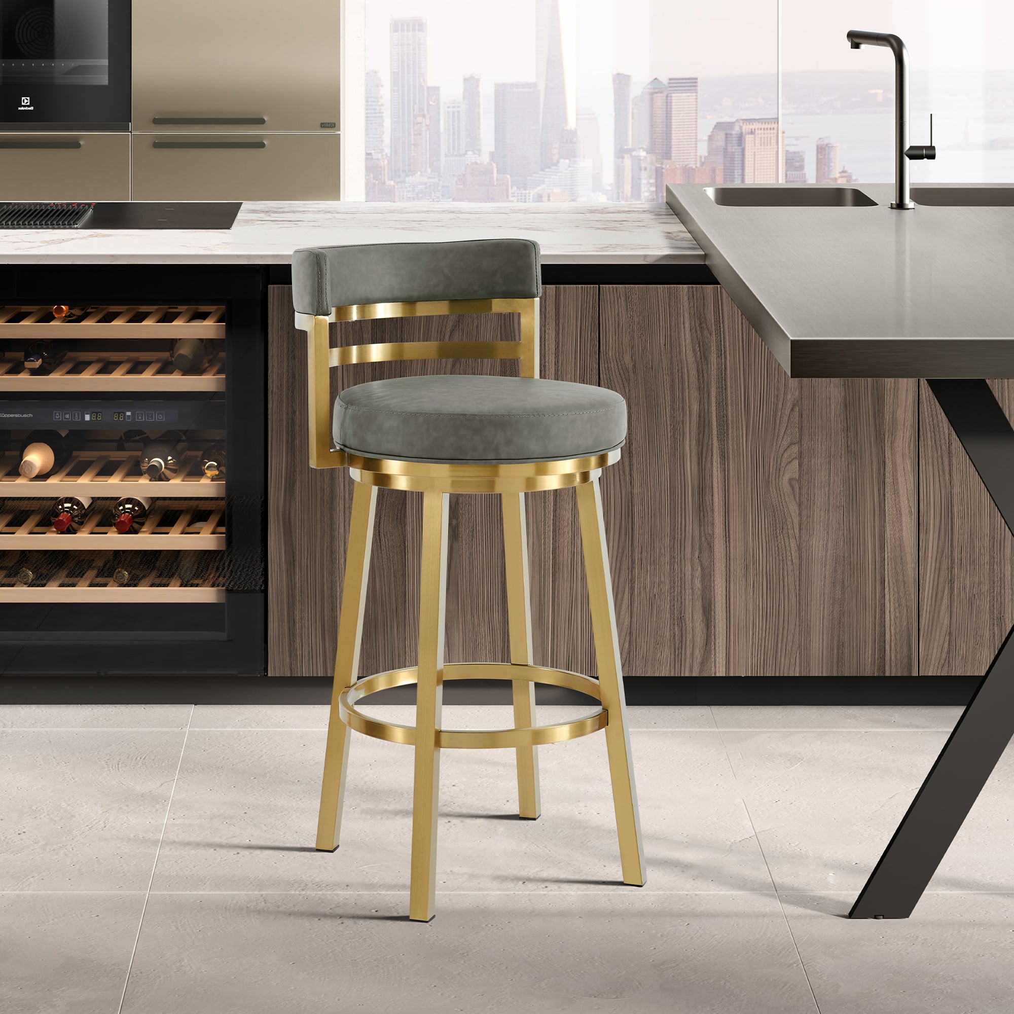 Armen Living Madrid Counter-Height Stool