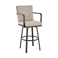 Contemporary 30" Outdoor Patio Bar Stool