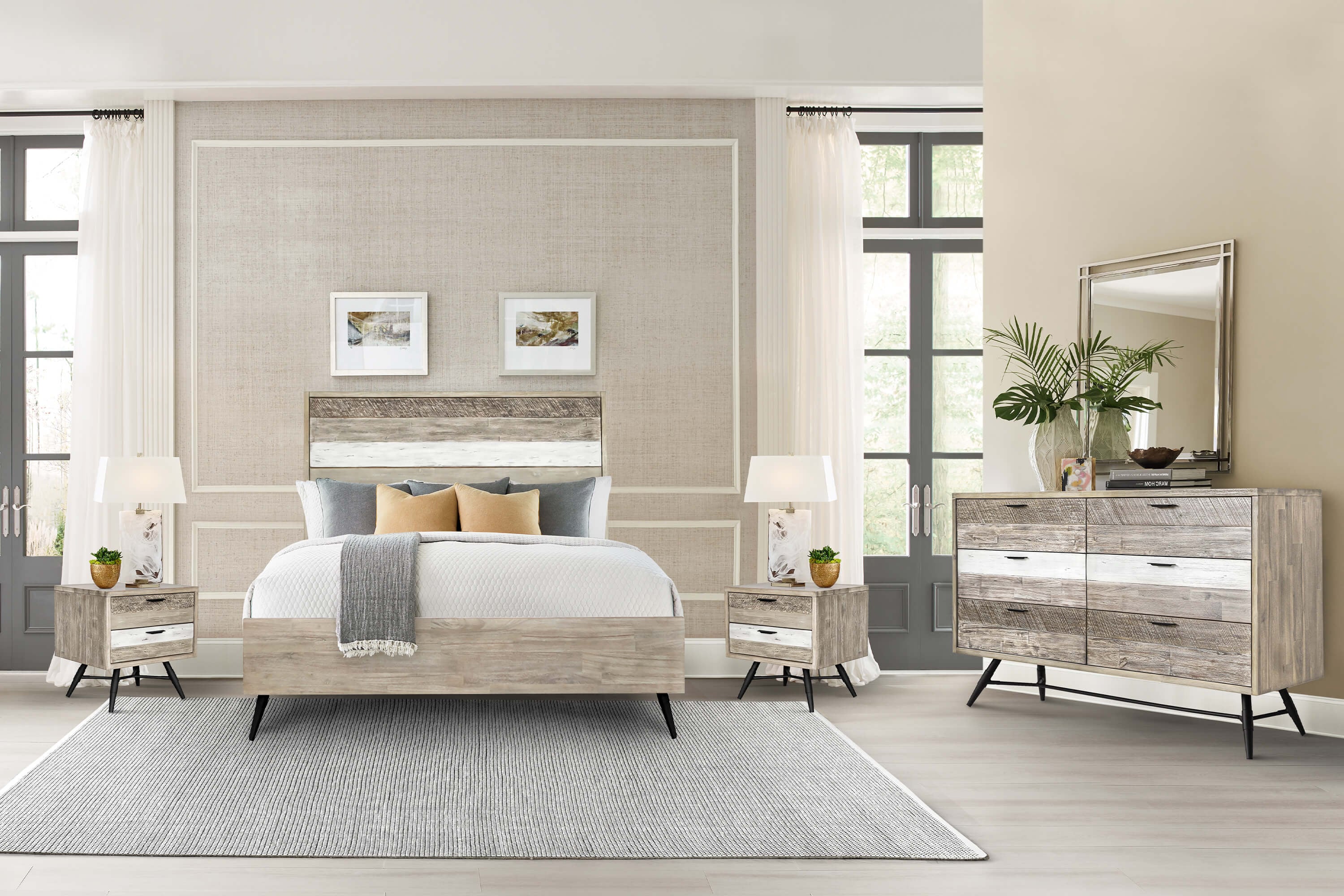 Armen Living Bridges 4pc Bedroom Set