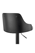 Armen Living Asher Contemporary Adjustable Faux Leather Bar Stool