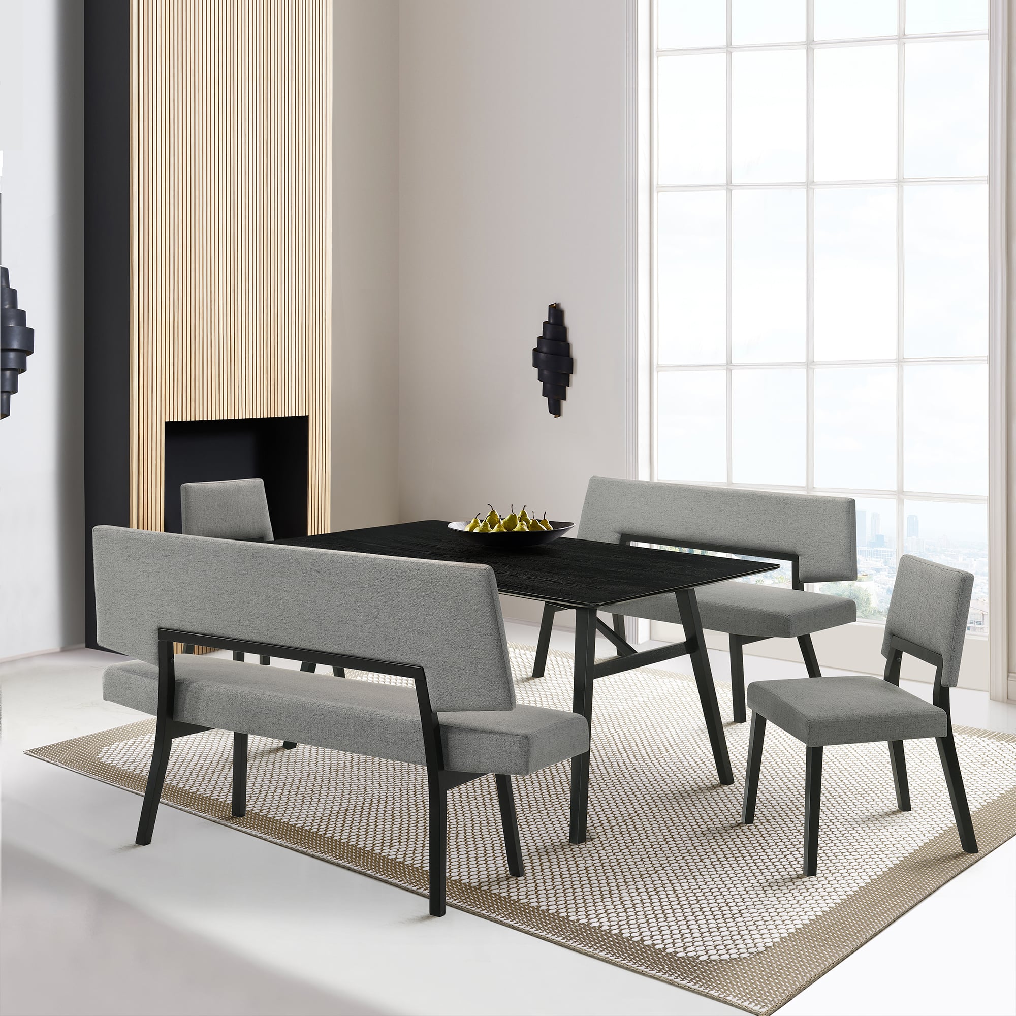 Armen Living Channell Dining Set