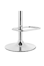 Armen Living Langston Contemporary Faux Leather Adjustable Height Bar Stool