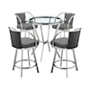 Armen Living Naomi & Livingston 5 PC Dining Set