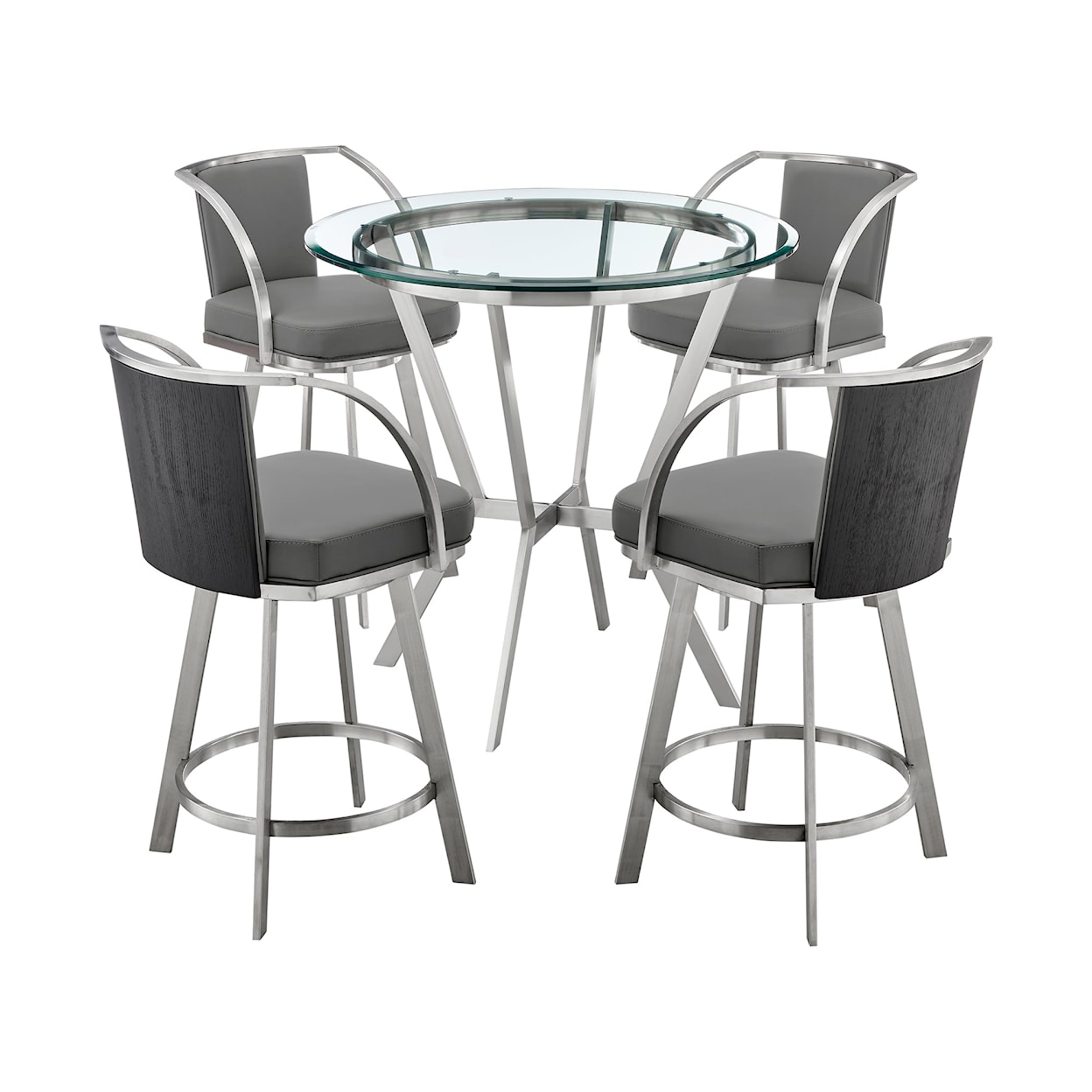 Armen Living Naomi & Livingston 5 PC Dining Set