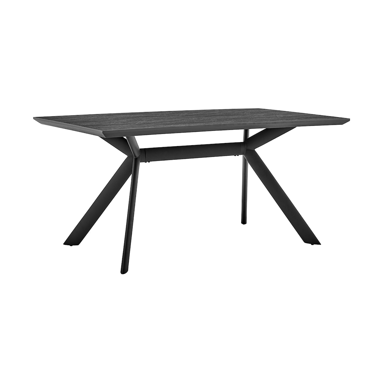 Armen Living Margot Dark Gray Rectangular Dining Table