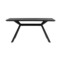 Contemporary Dark Gray Rectangular Dining Table