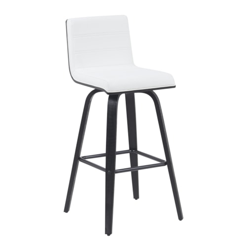 Contemporary Upholstered Swivel Barstool