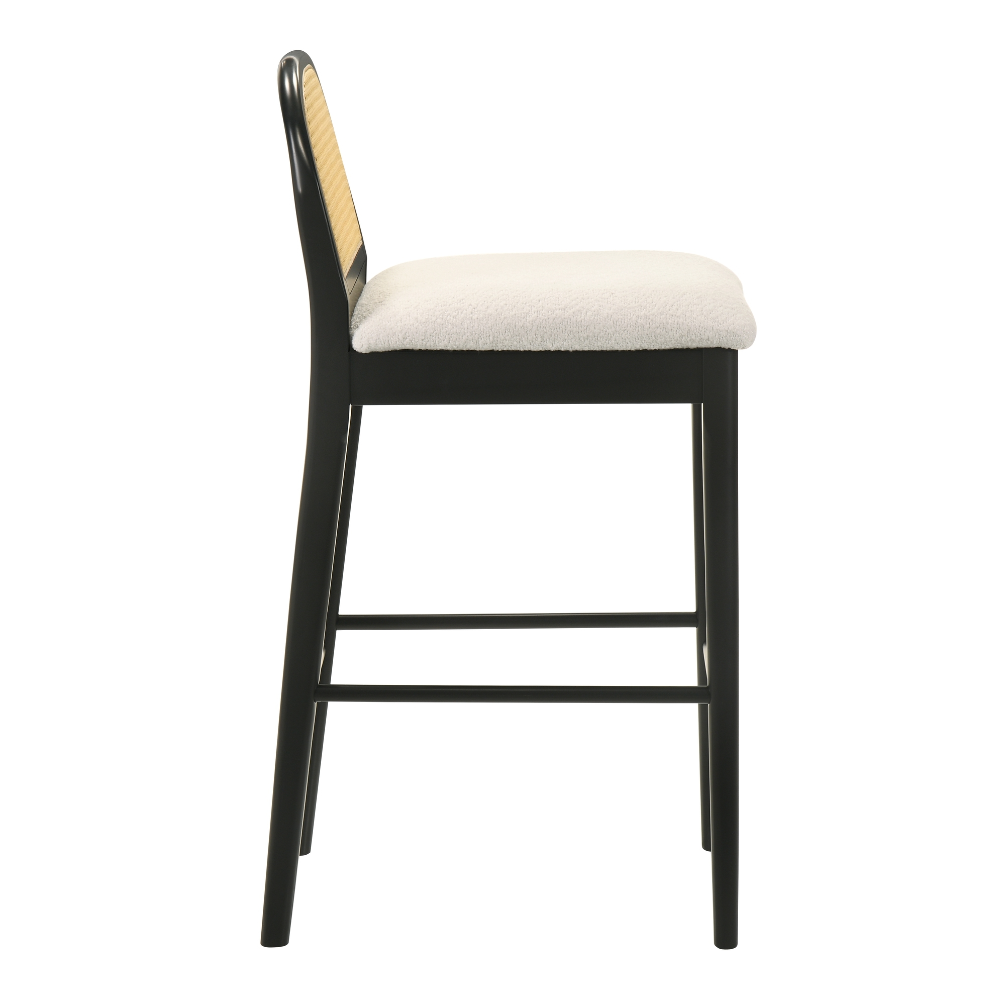 Armen Living Lucio Rounded-Back Barstool w/Upholstered Seat