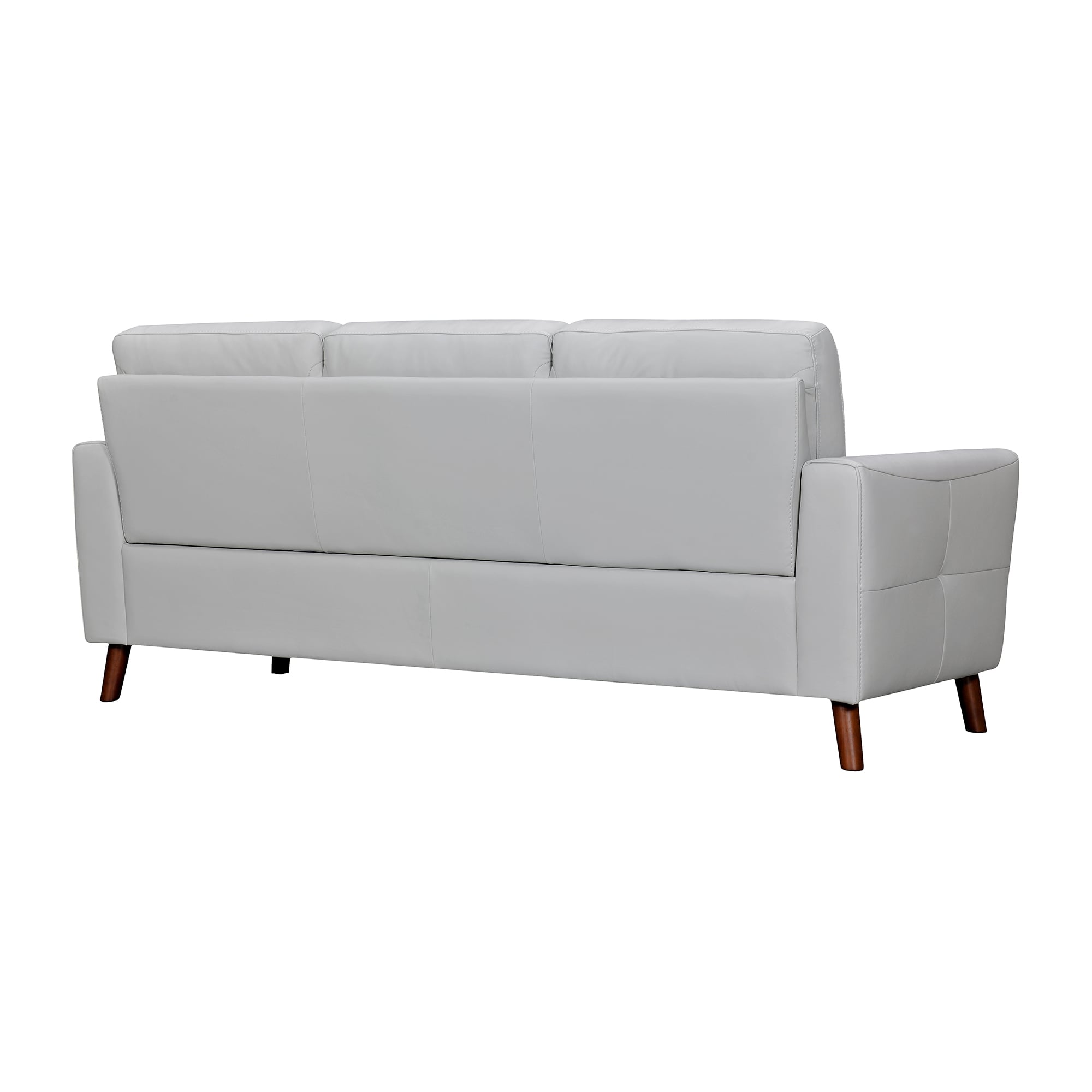 Armen Living Almafi Gray Leather Sofa
