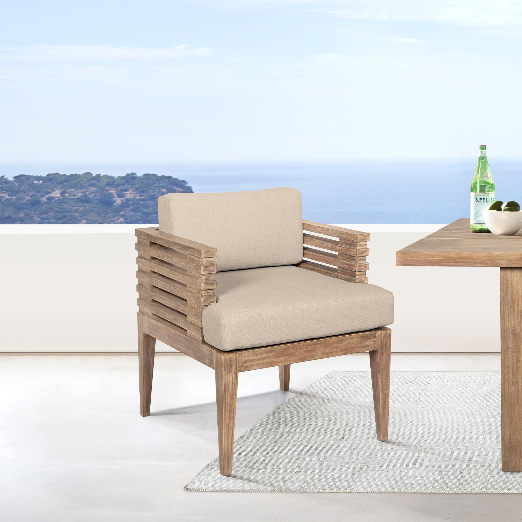 Armen Living Vivid Outdoor Dining Chair
