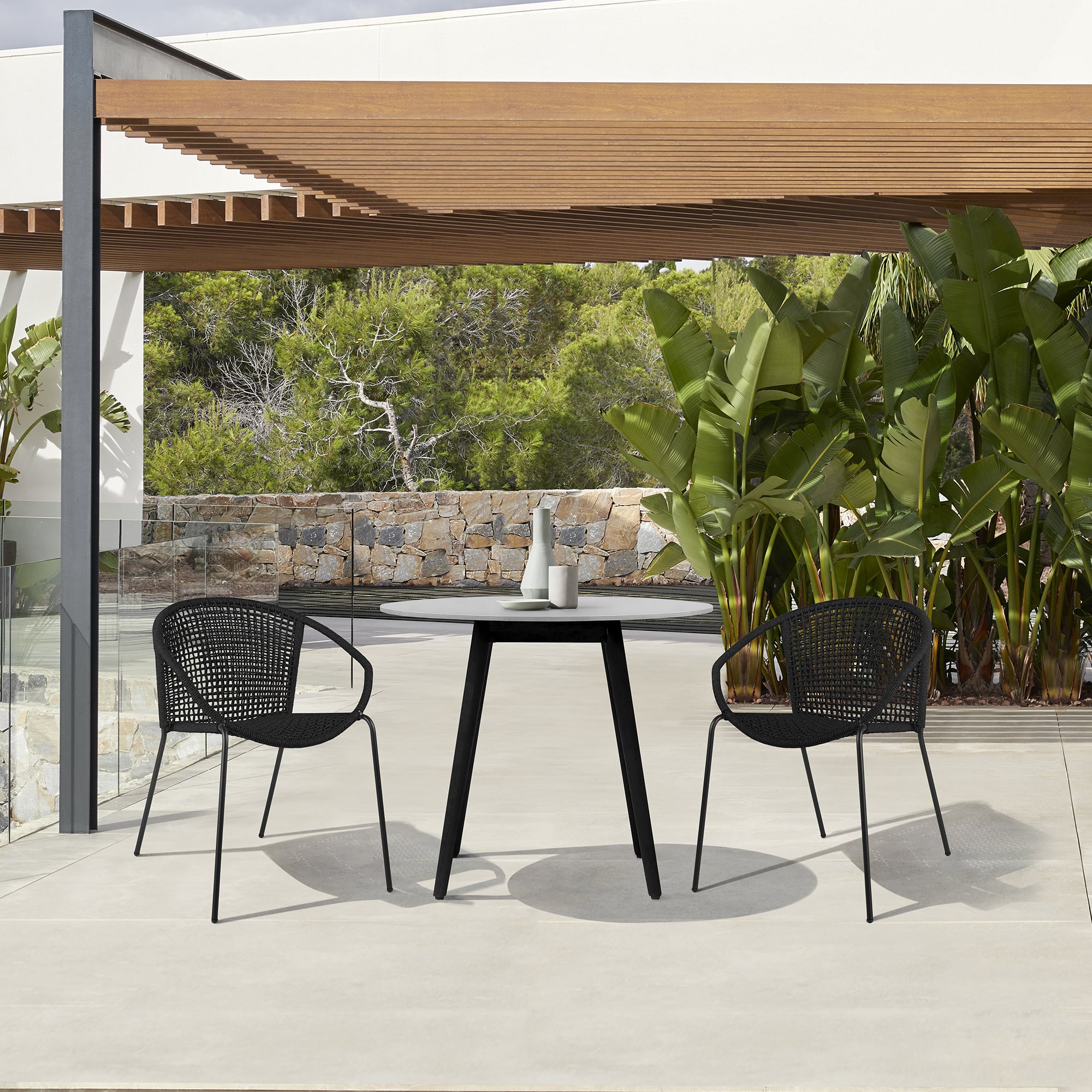 Armen Living Kylie / Snack 3-Piece Outdoor Dining Set