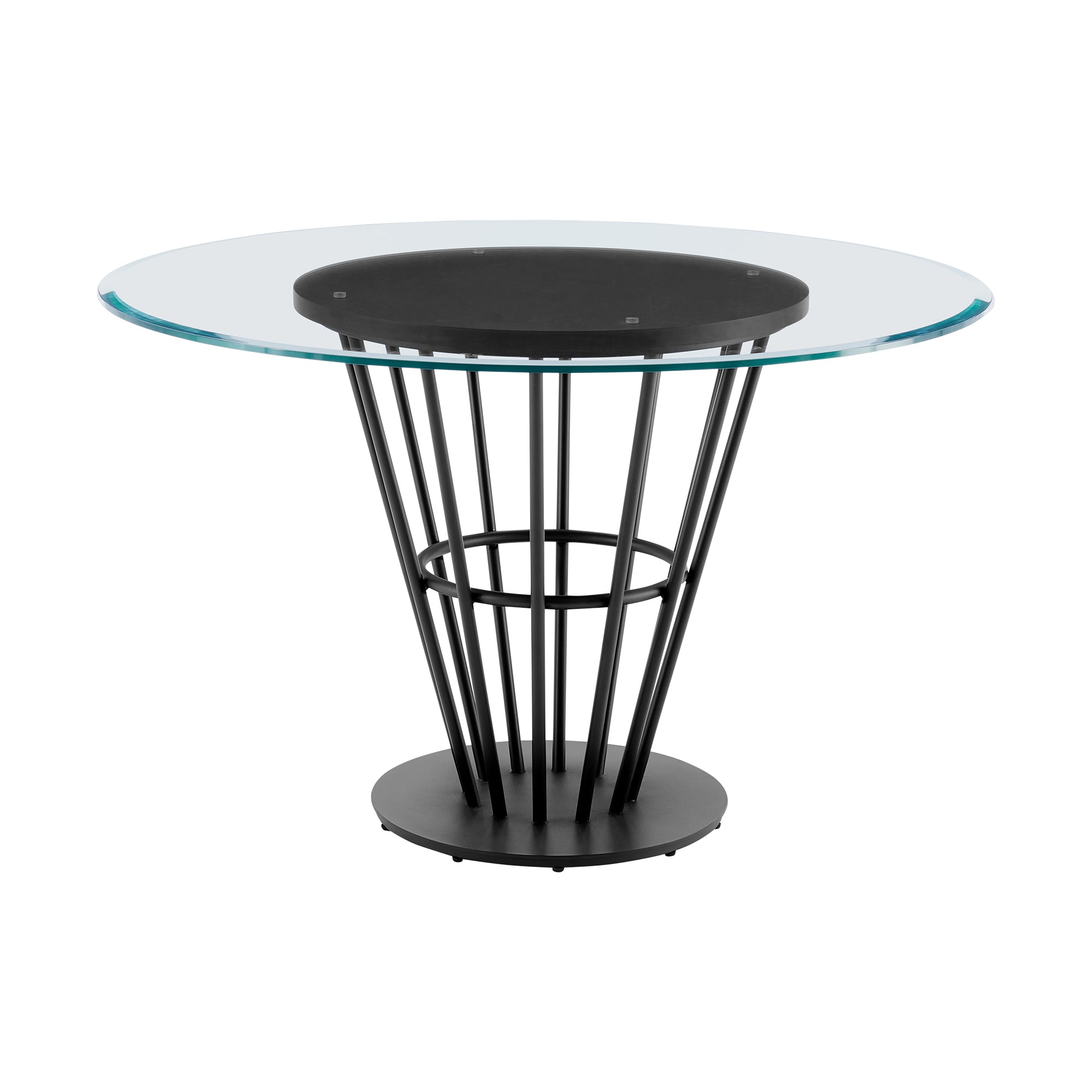 Armen Living Veronica / Shannon 5-Piece Round Dining Table Set