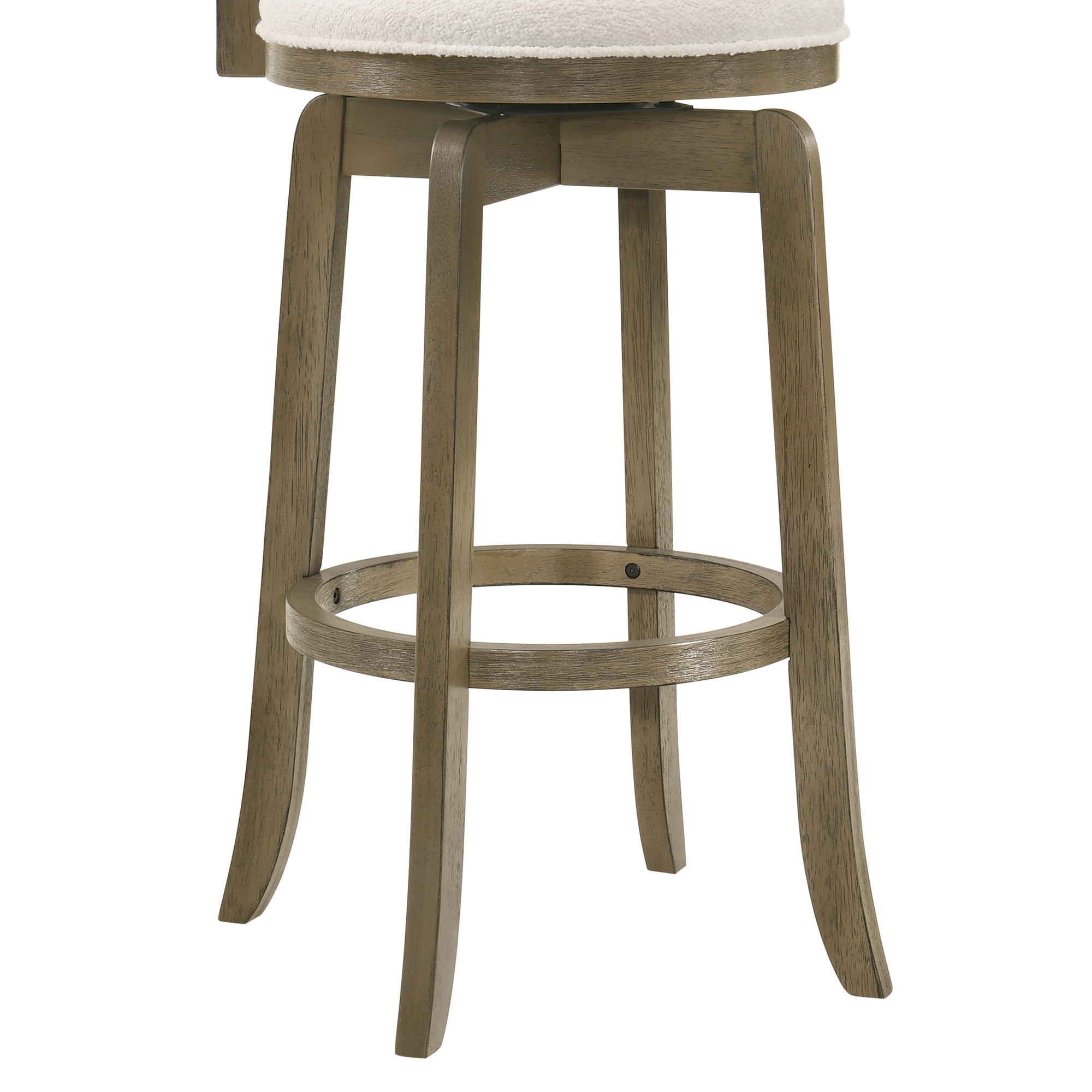 Armen Living Melindra Ladder-Back Upholstered Swivel Barstool