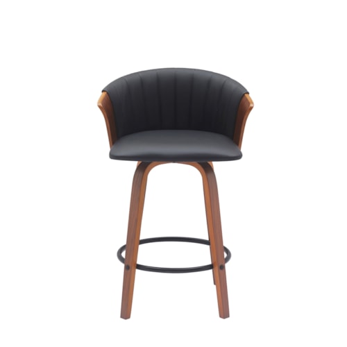 Contemporary Counter-Height Swivel Bar Stool