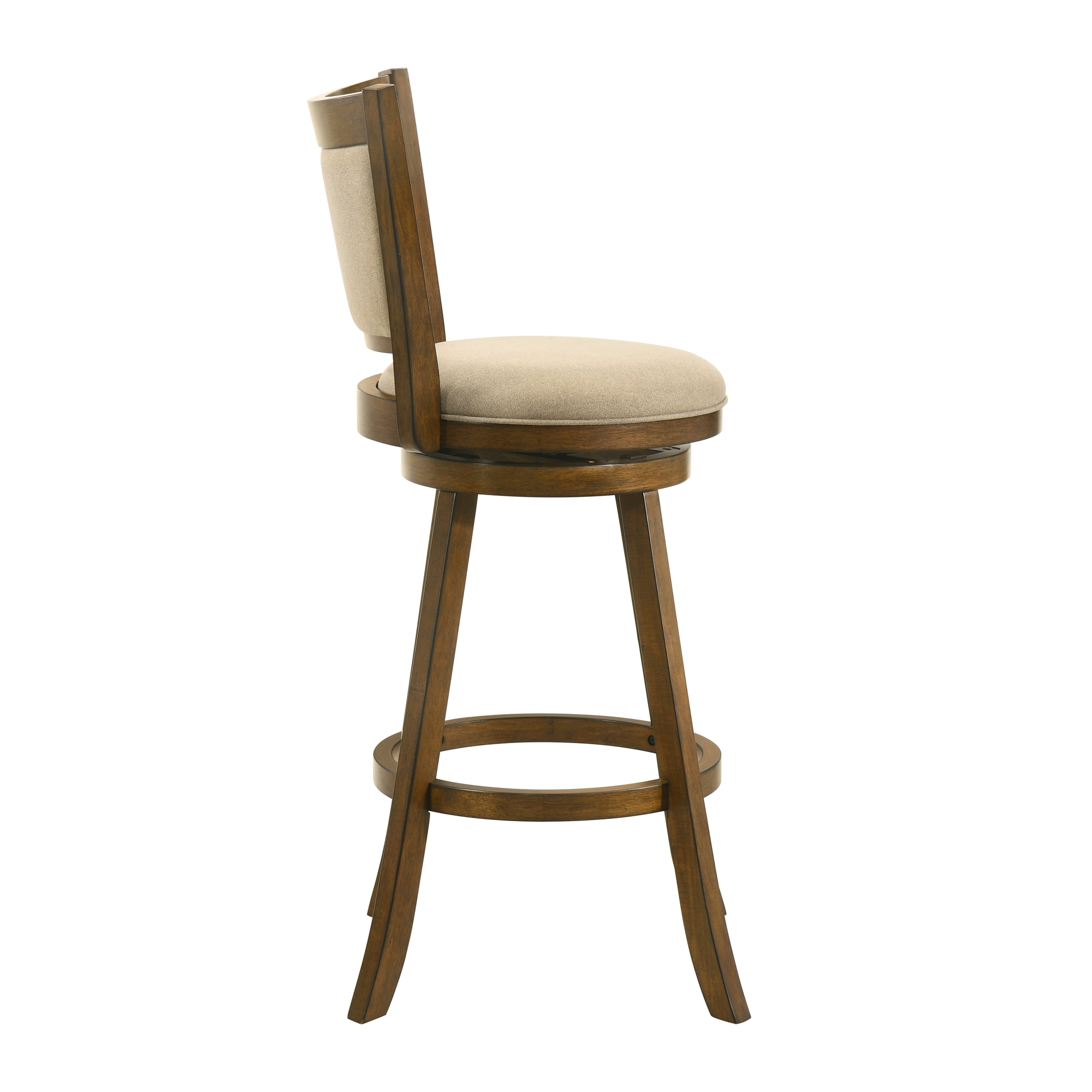 Armen Living Aiden Upholstered Bar-Height Swivel Stool
