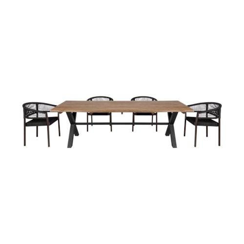 Contemporary 5 Piece Outdoor Dining Set