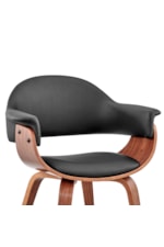 Armen Living Adalyn Contemporary Upholstered Dining Chair with Faux Leather