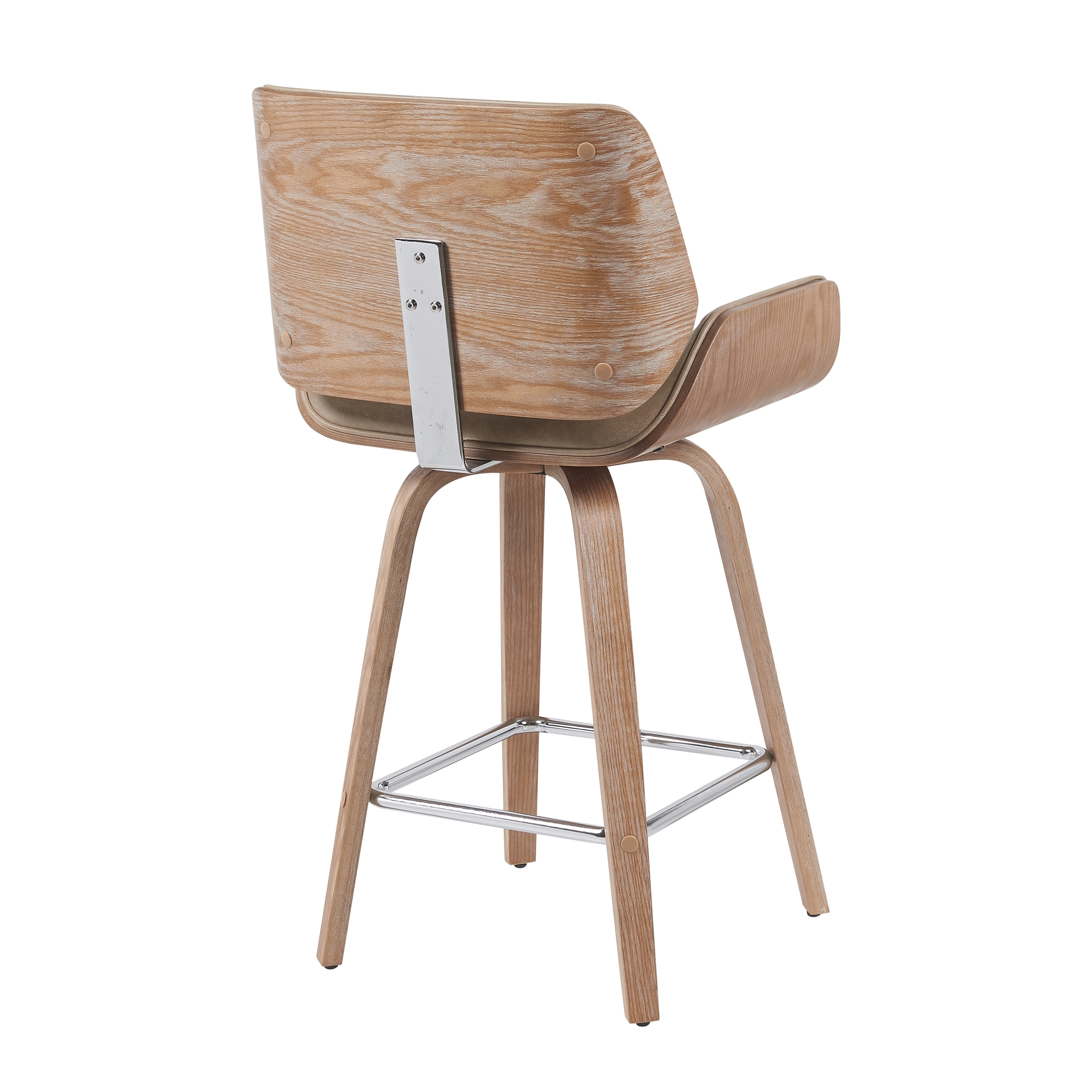 Armen Living Tyler Upholstered Swivel Counter Chair