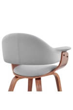 Armen Living Adalyn Contemporary Upholstered Dining Chair with Faux Leather