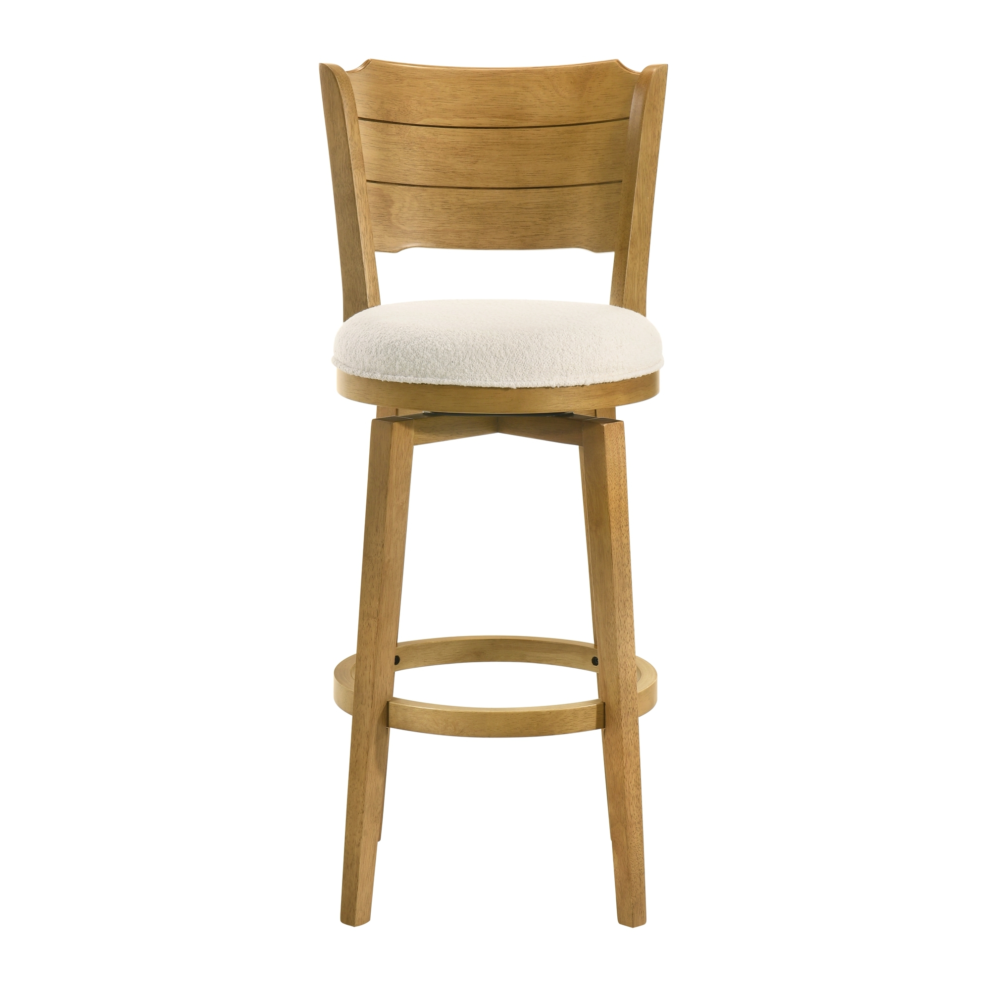 Wooden Swivel Barstool w/Uph. Seat