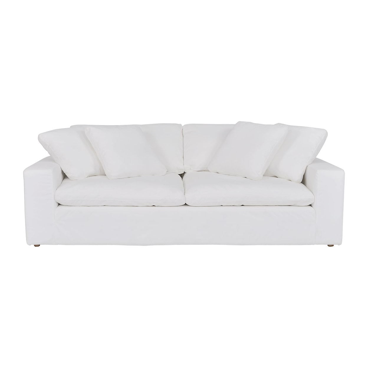 Armen Living Liberty White 2-Cushion Sofa