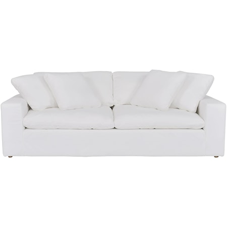 White 2-Cushion Sofa