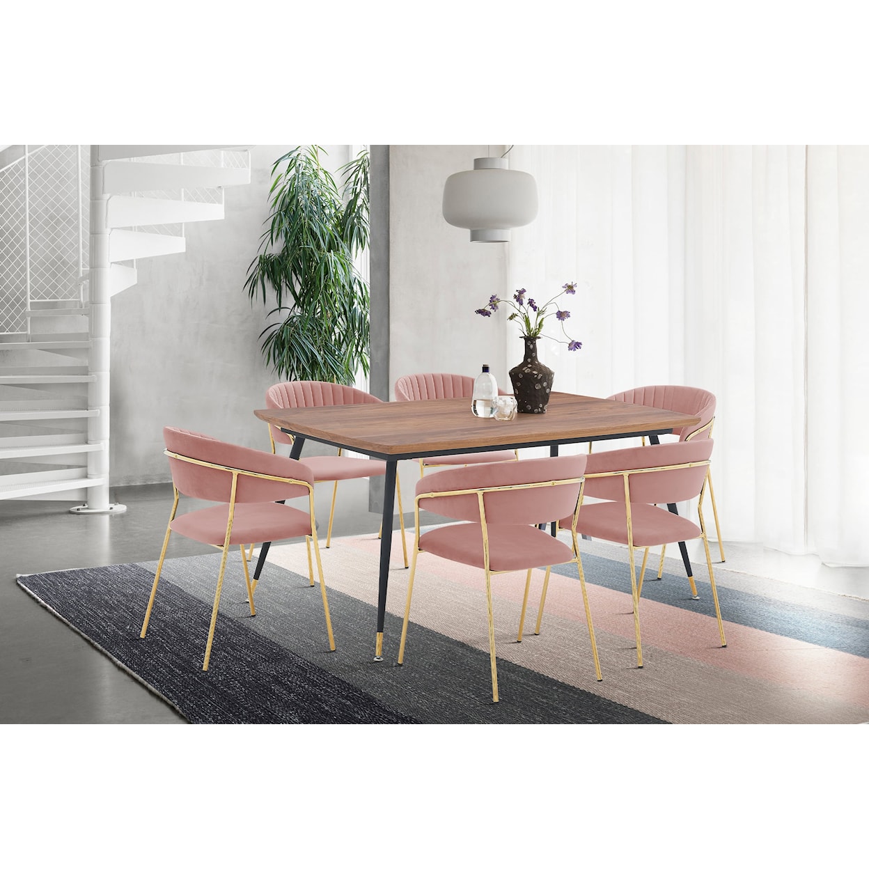 Armen Living Messina/Nara Dining Set