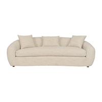 Casual Bench Sofa with Sloped Arms