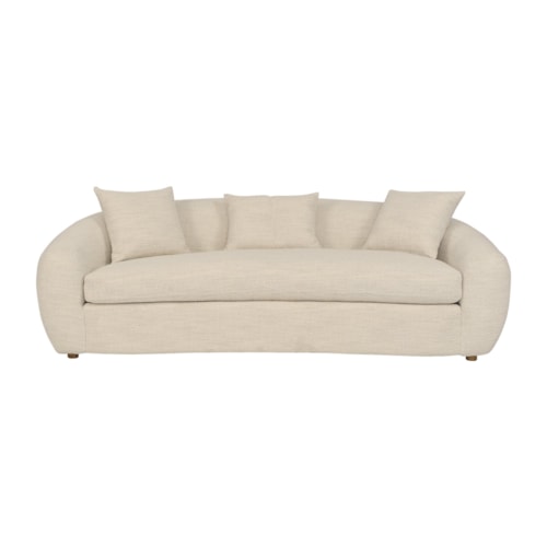 Casual Bench Sofa with Sloped Arms
