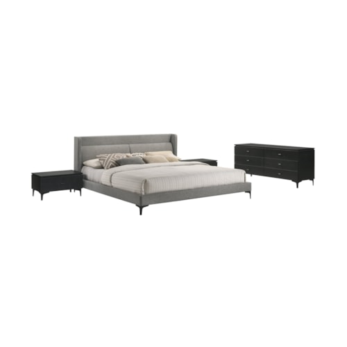 Contemporary 4-Piece King Bedroom Group