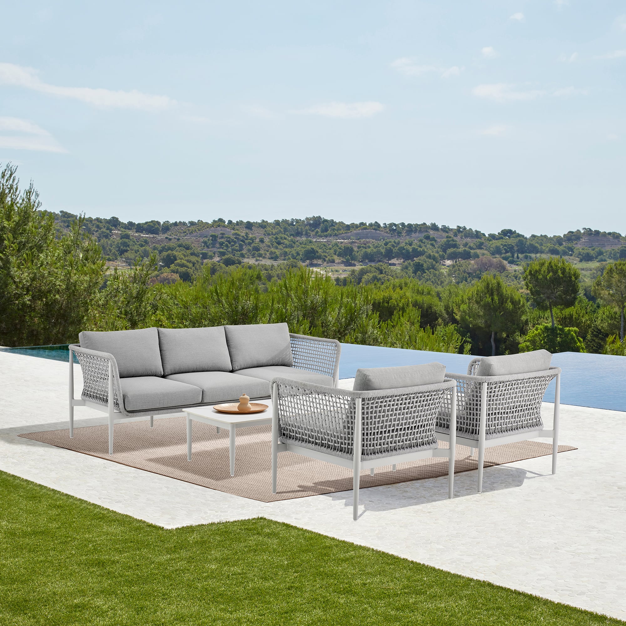 Armen Living Rhodes Outdoor Conversation Set
