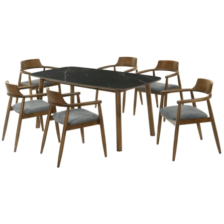 7-pc. Mid-Century Modern Dining Set