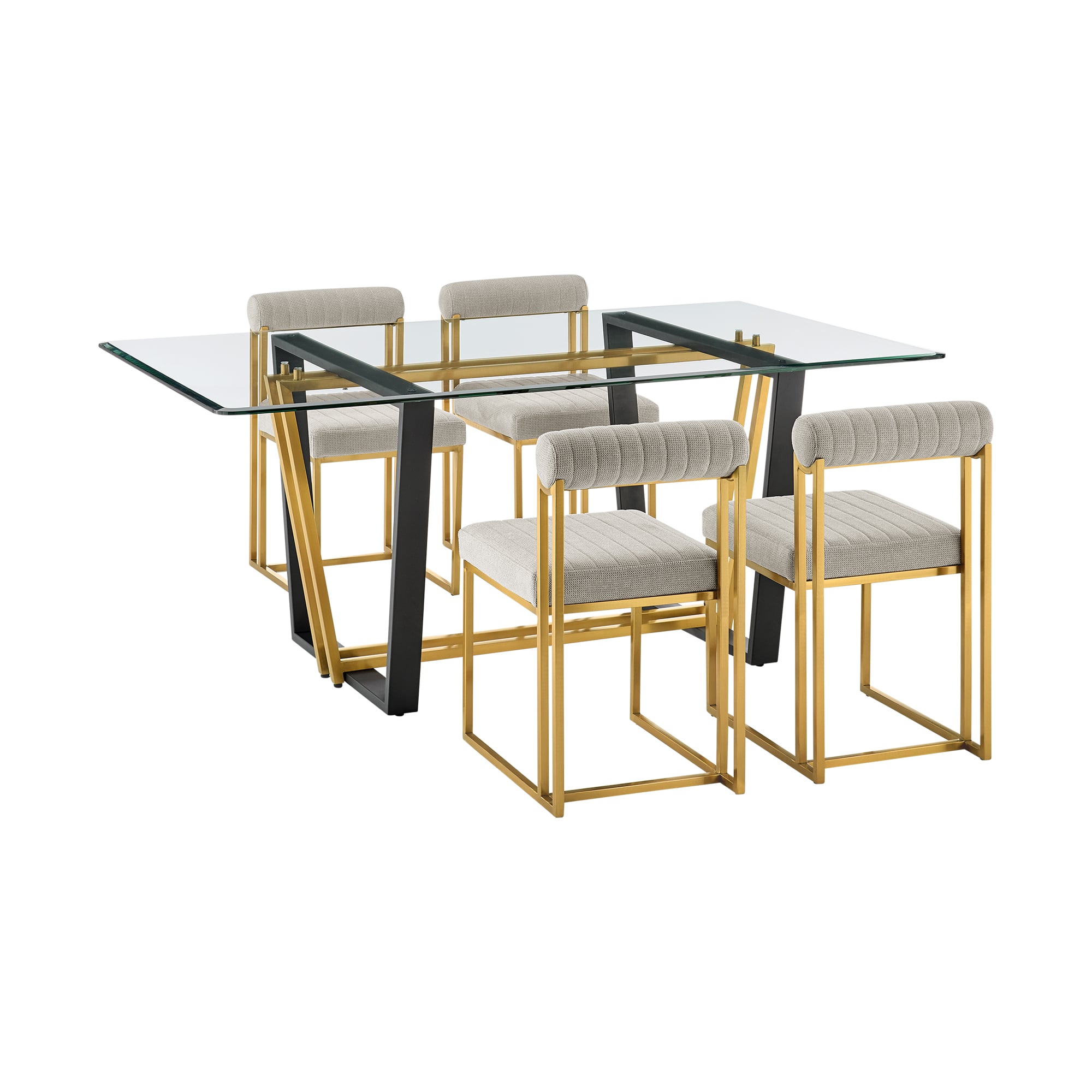 Armen Living Kai / Anastasia 5-Piece Dining Set