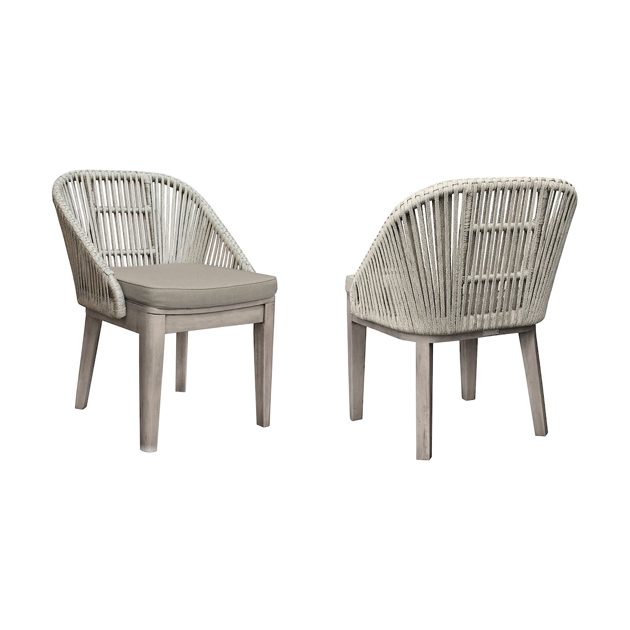 Armen Living Haiti Set of 2 Outdoor Side Chairs