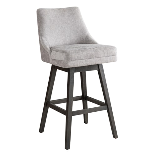 Contemporary Upholstered Swivel Barstool