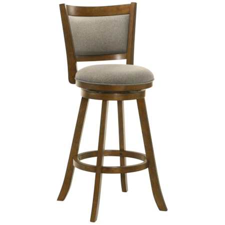 Upholstered Bar-Height Swivel Stool