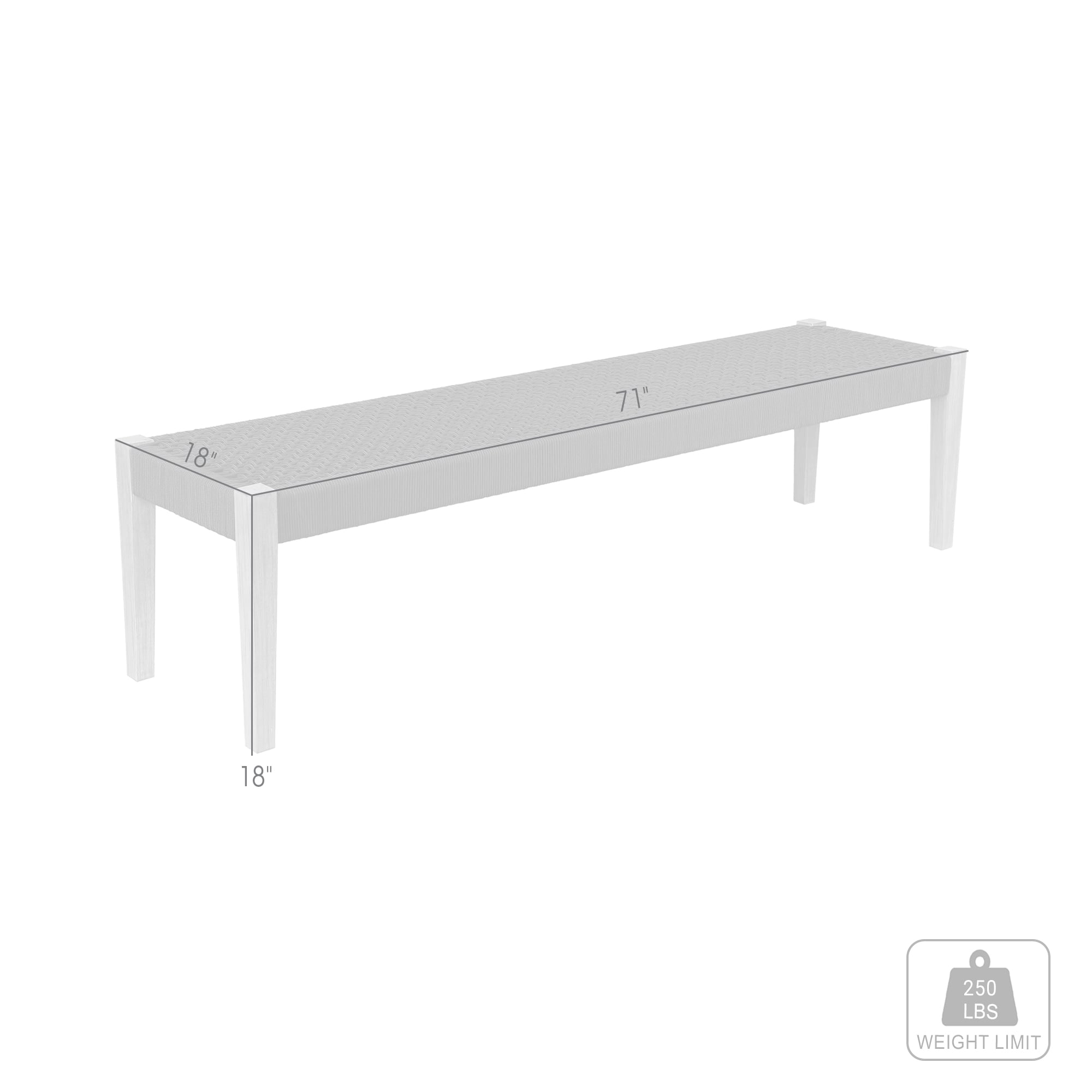 Armen Living Rhett Outdoor Bench