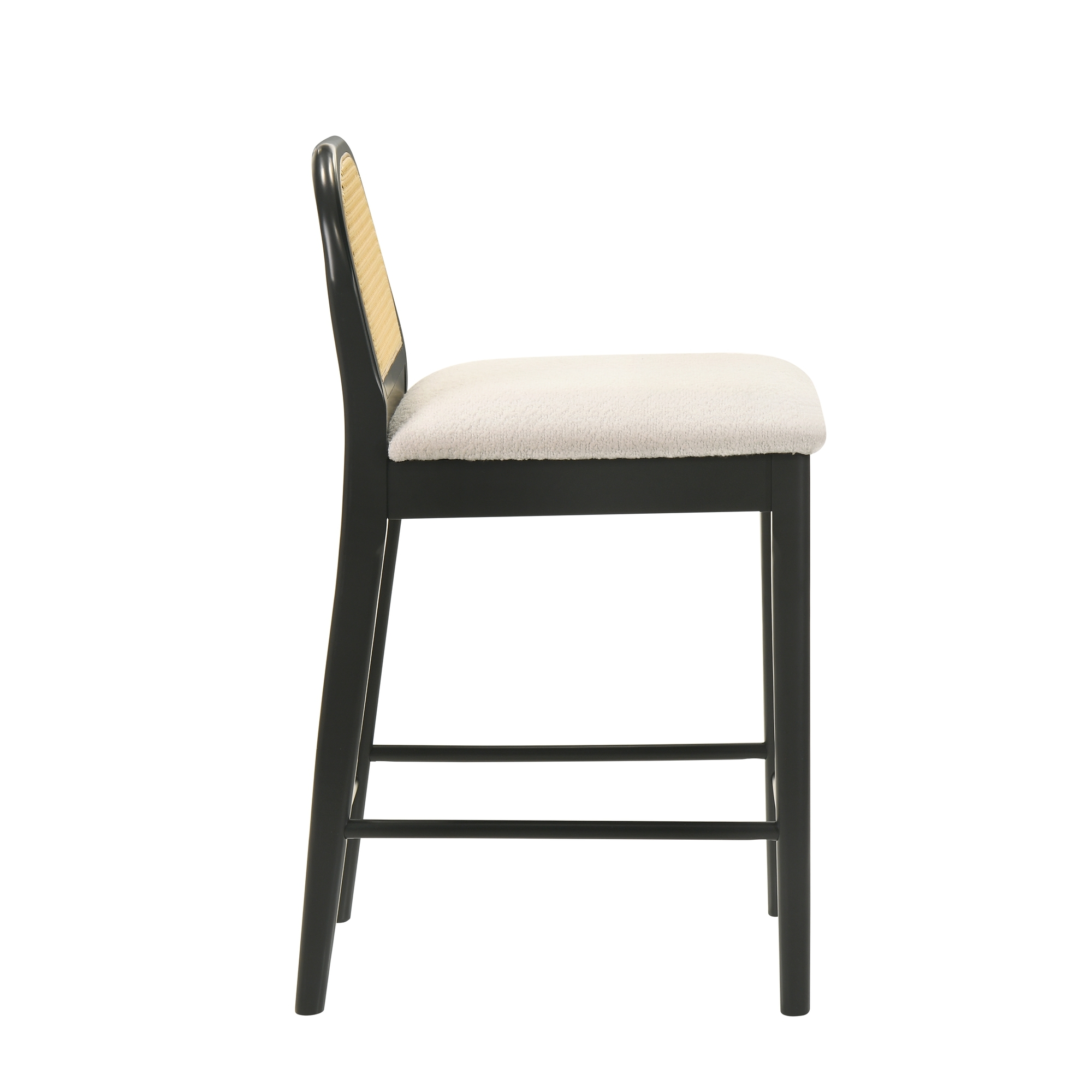 Rounded-Back Counter Stool w/Uph. Seat