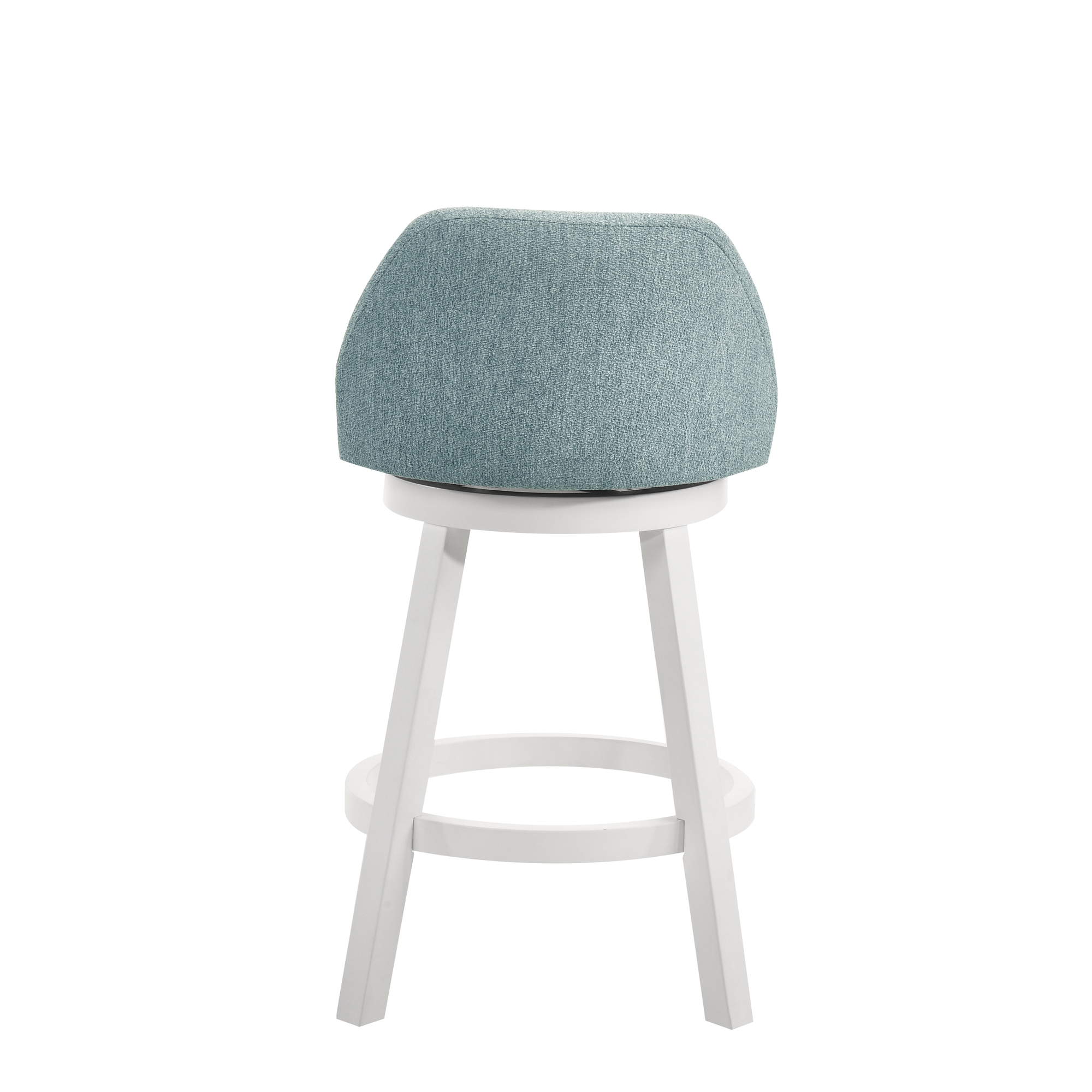 Armen Living Erika Low Curved-Back Swivel Counter Stool