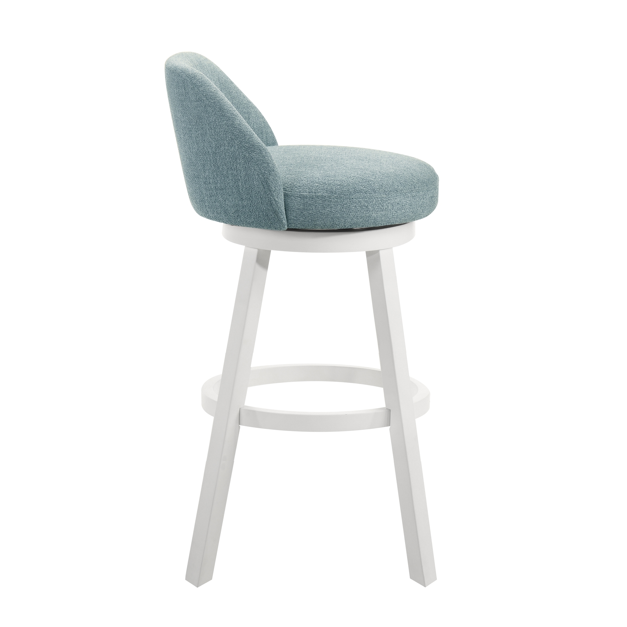 Low Curved-Back Swivel Barstool
