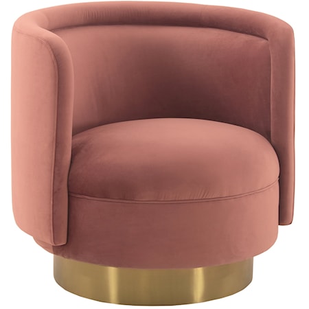 Blush Fabric Upholstered Sofa Accent Chair 