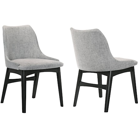Set of 2 Contemporary Upholstered Side Chairs