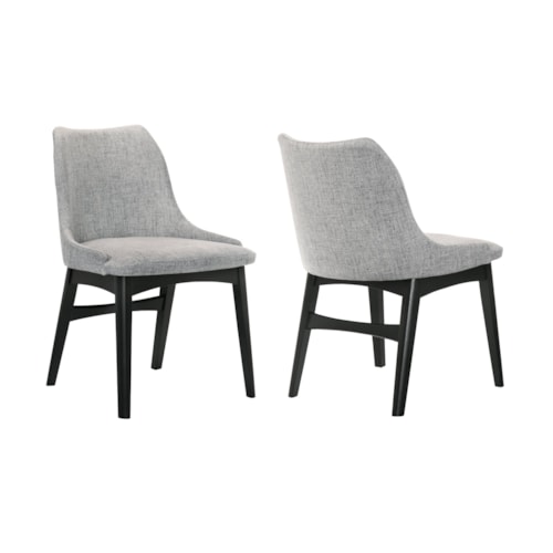 Set of 2 Contemporary Upholstered Side Chairs