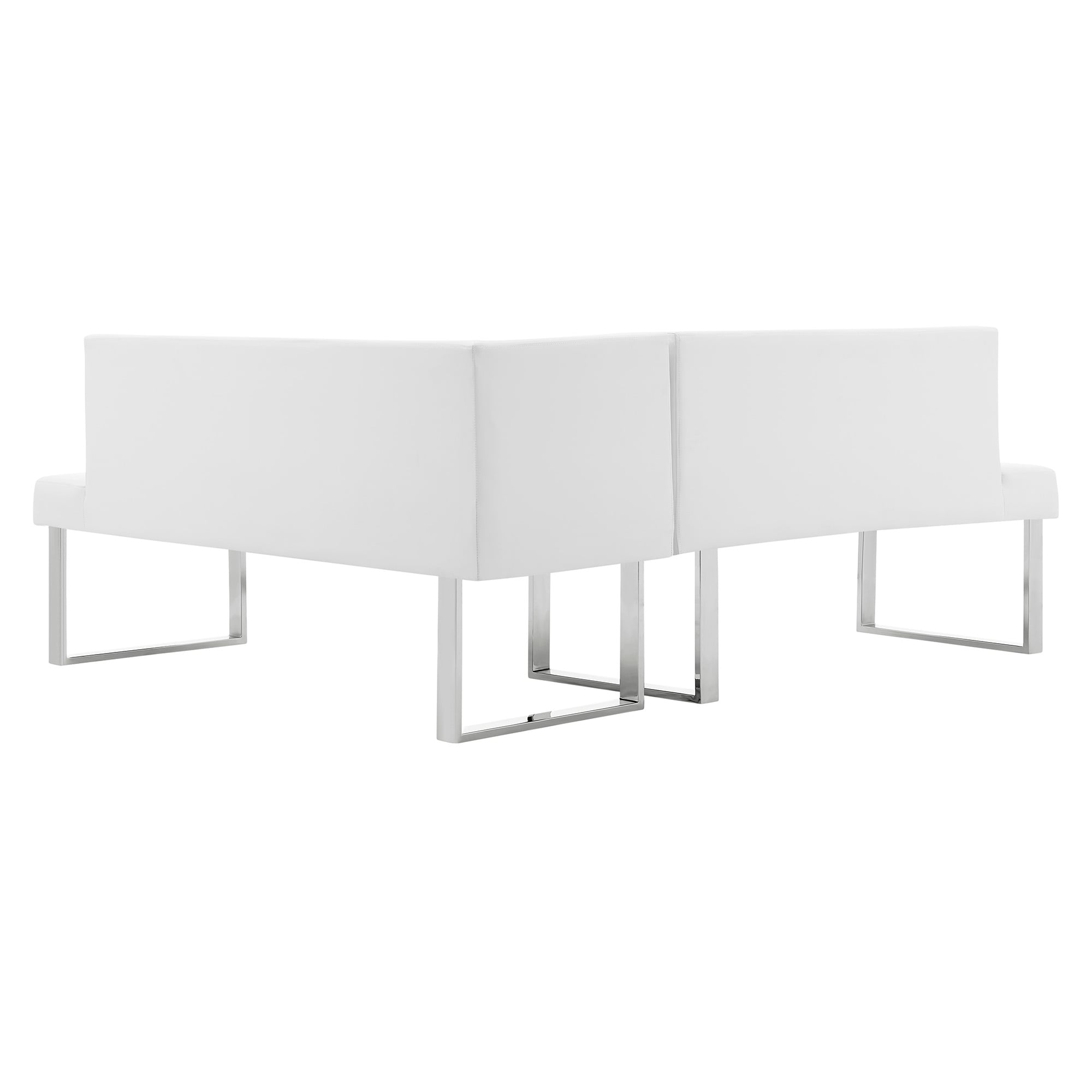 Armen Living Amanda 3-Piece Bench Dining Set