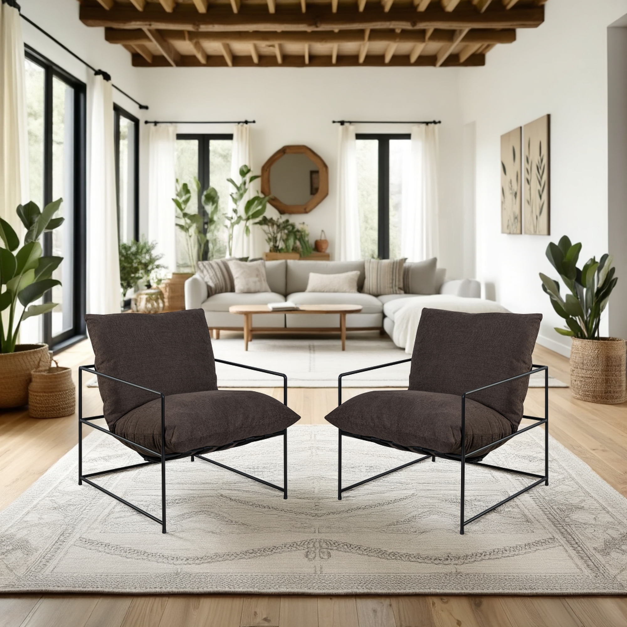 Modern Industrial Accent Chair