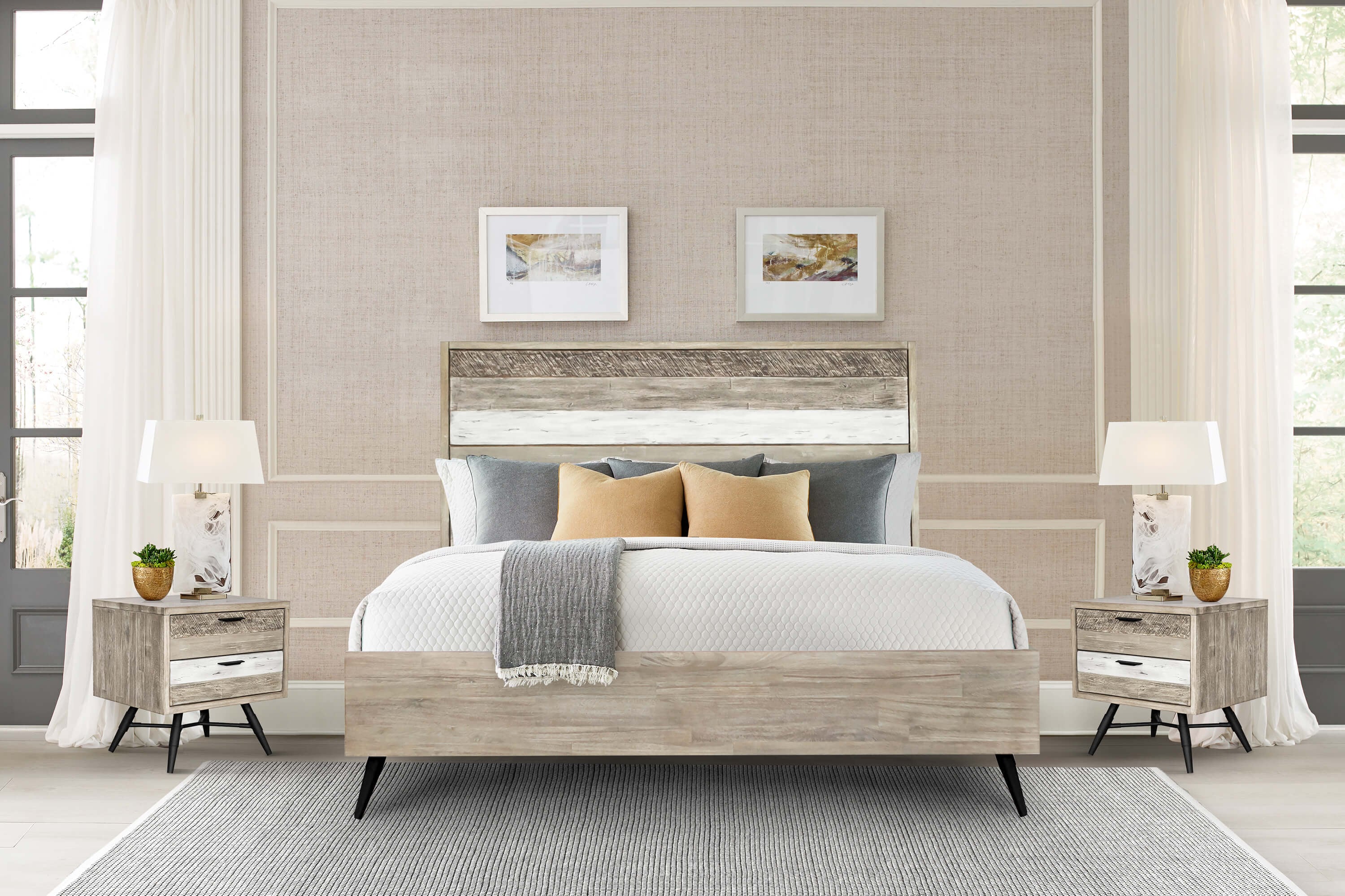 Armen Living Bridges 3pc Bedroom Set