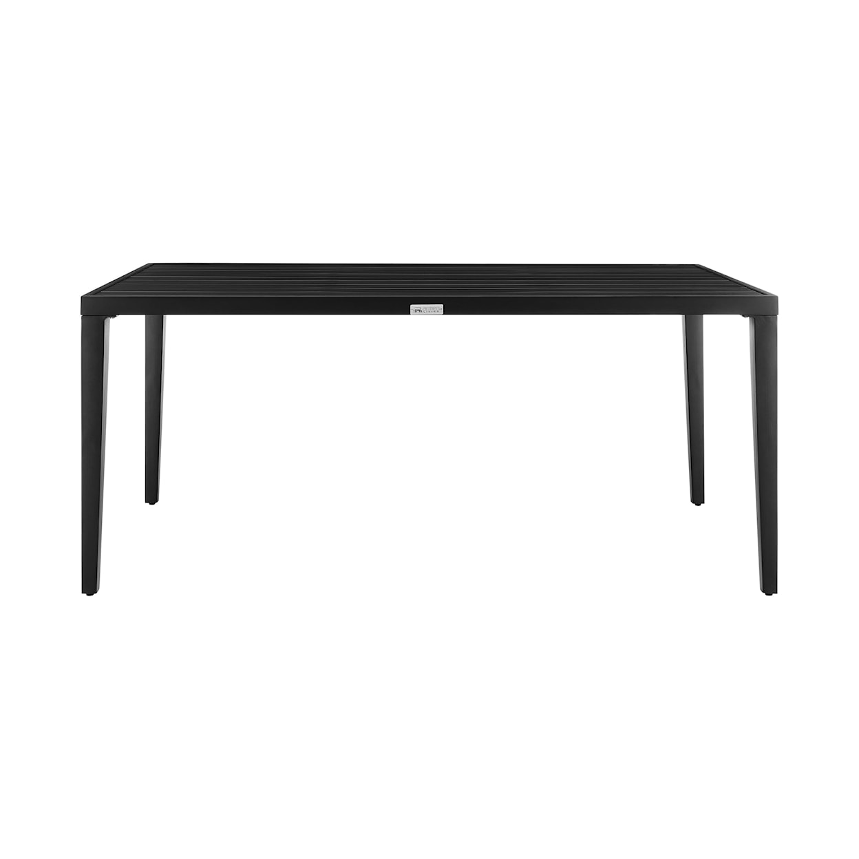 Armen Living Palma Outdoor Patio Dining Table in Aluminum