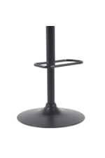 Armen Living Anibal Contemporary Upholstered Adjustable Swivel Barstool with Pedestal Base